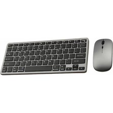 İlanib Ticaret Kablosuz Bluetooth Klavye Mouse Seti Şarjlı Tablet Laptop Uyumlu