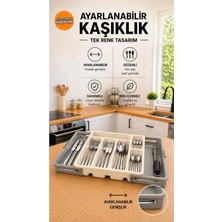Empressco Blackstar Ayarlanabilir Fildişi - Gri Kaşıklık Organizer – Genişleyebilir Çekmece Içi Düzenleyici - Fiyatı, Yorumları