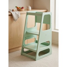 Empressco Almital Mobilya Aksesuarları Furniture Accessories Kaidan Pale Green Renk Çocuk Öğrenme Kulesi-Etkinlik Kulesi Ayarlanabilir Basamaklı Doğal Mdf - Fiyatı, Yorumları