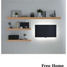 Empressco Linde Home 3lü Atlantik Çam Duvar Rafı Tv Rafı Salon Dekorasyonu - Fiyatı, Yorumları