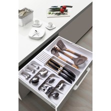 Empressco Nandy Home Maxi Ayarlanabilir Kayar Kızaklı Çekmece Içi Bıçaklık & Kaşıklık Beyaz - Fiyatı, Yorumları