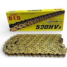 DID Dıd 525 /128 O-Ring V3 Gold Motosiklet Zinciri – Mt-07, Er-6n, SV650 Uyumlu