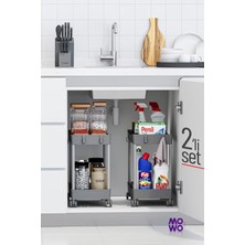 Empressco Mowo Home Gri 2 Katlı Tekerlekli Düzenleyici 2