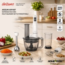 Arzum Soprano Max Neo Multi Blender Seti 5 Fonksiyonlu 1200W Siyah - AR1187