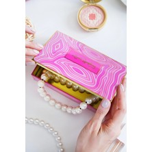 DAKS Premium Pembe Dalga Desen Dekoratif Organizer Kutu – Takı, Makyaj, Dikiş ve Aksesuar Saklama Kutusu (160X102X50 Mm)