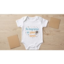 Baby Sena Bayramlık Baskılı Kız/erkek Bebek Body