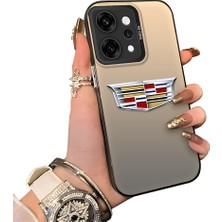 HONTINGA Oppo Reno 14 Pro 5g ile Uyumlu Kılıfı Silikon Kenar Sert Arka Düşüme Önleyici Basitlik Anti Düşme Kamera Korumali Cadillac Desen Telefon Kılıfı Kadın ve Erkek Için Uygundur K1-1115