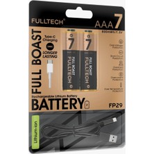 Arell Teknoloji Şarjlı Ince Kalem Pil Aa Şarj Edilebilir Pil 1.5V 800MWH Lityum-Ion Ince Pil Aa 5 Type-C Şarjlı (Aa, Her Paket, 2)