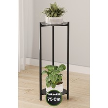 Empressco Bino Saksılık Çiçeklik 2 Katlı Metal Çiçeklik Dekoratif Paslanmaz Sac Tepsili Çiçek Standı 63 cm - Fiyatı, Yorumları