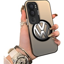 HONTINGA Vivo Y31 5g ile Uyumlu Kılıfı Silikon Kenar Sert Arka Düşüme Önleyici Basitlik Anti Düşme Kamera Korumali Volkswagen Desen Telefon Kılıfı Kadın ve Erkek Için Uygundur K1-1119