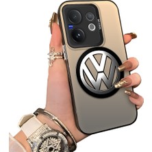 HONTINGA Vivo V60 5g ile Uyumlu Kılıfı Silikon Kenar Sert Arka Düşüme Önleyici Basitlik Anti Düşme Kamera Korumali Volkswagen Desen Telefon Kılıfı Kadın ve Erkek Için Uygundur K1-1119