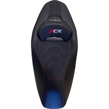 Pcx Yazılı Kırmızı Şeritli Spor Koltuk – Mondial Strada Uyumlu
