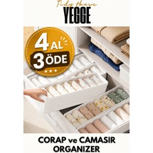Empressco Yegge Beyaz Çekmece ve Dolap Içi Düzenleyici, Raf Düzenleyici, Çorap ve Çamaşır Organizer Kutu - Fiyatı, Yorumları