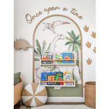 Meta Design Kayın Renk Düz Model Duvar Çerçevesi ve Once Upon A Time Yazısı