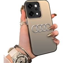 HONTINGA Oppo Reno 14 Pro 5g ile Uyumlu Kılıfı Silikon Kenar Sert Arka Düşüme Önleyici Basitlik Anti Düşme Kamera Korumali Audi Desen Telefon Kılıfı Kadın ve Erkek Için Uygundur K1-1121