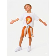 Cg Kids Minik Aslanımız Erkek Çocuk Tişört ve Şort Erkek Çocuk Alt Üst Takım