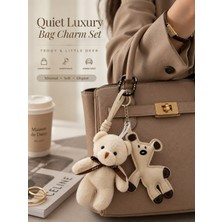 Home Dekor Hediye Sevgiliye Hediye Çanta Aksesuarı Peluş Ayıcık Teddy & Küçük Geyik & Kedili Kanca Çanta Süsü Charmı