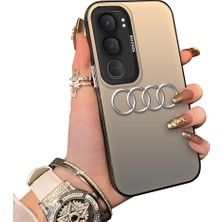 HONTINGA Vivo Y31 5g ile Uyumlu Kılıfı Silikon Kenar Sert Arka Düşüme Önleyici Basitlik Anti Düşme Kamera Korumali Audi Desen Telefon Kılıfı Kadın ve Erkek Için Uygundur K1-1121