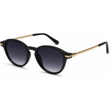 Toz Vintage Glavon Siyah Gold Detaylı Vintage Retro Kemik Çerçeve Güneş Gözlüğü
