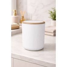 Empressco Okyanus Home Linea Due Kırık Beyaz Çizgili Yuvarlak Çöp Kovası - Fiyatı, Yorumları