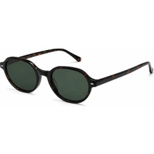 Toz Vintage Herel Leopar Desenli Oval Vintage Retro Güneş Gözlüğü