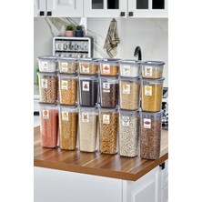 Empressco Trendy Kitchen 18’li Antrasit Erzak & Bakliyat Saklama Kabı Seti | 3 Farklı Boy | Etiket Hediyeli (1,75–1,2–0,55 L) - Fiyatı, Yorumları