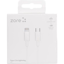 Zore Zr-42 Type-C To Lightning Pd Hızlı Şarj Özellikli Data ve Şarj Kablosu 1m