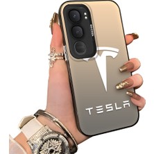 HONTINGA Vivo Y31 5g ile Uyumlu Kılıfı Silikon Kenar Sert Arka Düşüme Önleyici Basitlik Anti Düşme Kamera Korumali Tesla Desen Telefon Kılıfı Kadın ve Erkek Için Uygundur K1-1112