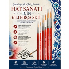 Mikro Suluboya & Çini Seramik Hat Sanatı Için 6 Lı Fırça Seti