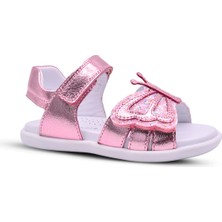 Kids A More Glow Kız Çocuk Kelebek Figürü ve Pul Sim Detaylı Pembe Renk Sandalet