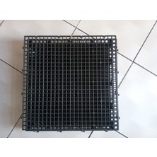Hobi Üzerinde Gezinilebilir Plastik Güvercin Kümes Taban Izgarası 4 Adet Siyah 50 cm x 50 cm