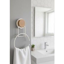Empressco Okyanus Home Ahşap Desenli Magic Fix Sihirli Yapışkan Beyaz Yuvarlak Havluluk - Fiyatı, Yorumları