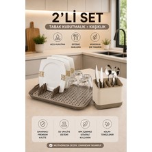 Stile Cucina 2’li Kurutmalık ve Kaşıklık Seti – Modern Mutfak Düzenleyici Bulaşık Kurutmalık Seti