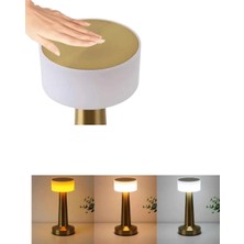 Sepetopia Gold Kare LED Masa Lambası Şarjlı Dimmer Kontrollü Dekoratif Işık