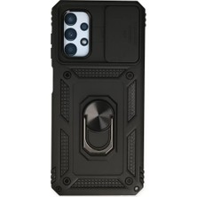 Mrt Teknik Newface Samsung Galaxy A23 4g Kılıf Pars Lens Yüzüklü Silikon - Siyah