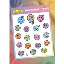 Havalı Figürler ve Emojiler Çocuk Geçici Dövme Seti