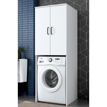 Empressco Rani Mobilya Rani KD110 Çamaşır Makinesi Dolabı 2 Kapaklı 2 Raflı Banyo Dolabı Beyaz - Fiyatı, Yorumları
