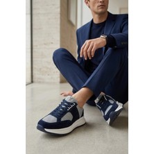 John Richardo 24298 Erkek Hakiki Deri Klasik Sneaker Lacivert