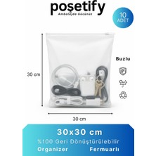 Empressco Poşetify Fermuarlı Organizer 30X30 cm | 10 Adet | Çok Amaçlı Buzlu Şeffaf Saklama ve Düzenleyici Torba - Fiyatı, Yorumları