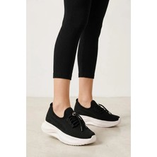 Ayakkabı Fuarı Elit ERD2611 Kadın Klasik Sneaker Siyah - Beyaz