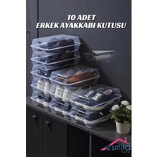 Empressco Esmila 10 Adet Erkek Ayakkabı Kutusu Şeffaf Düzenleyici Kutu Organizer 10 Lu Set - Fiyatı, Yorumları