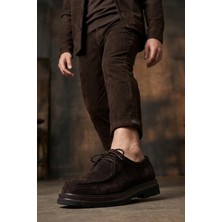 Ayakkabı Fuarı Elit TNZYB1125-2N Erkek Hakiki Deri Casual Ayakkabı Kahverengi