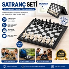 Elifeshop Yüksek Kaliteli Katlanabilir Manyetik Satranç Takımı 30X30 cm Taşınabilir Seyahat &okul Satranç Seti