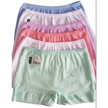 Tutku 6'lı Paket Fitilli Elastan Kız Çocuk Külot Boxer Şort