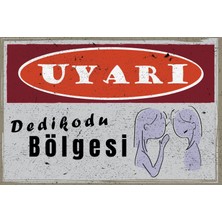 tp Retro Vintage 5 mm Ahşap Üzerine Dedikodu Temalı Poster Tablo 20X30 cm
