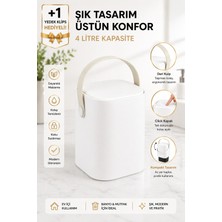 Empressco Alina Home Yeni Nesil Akıllı Kapak Deri Kulplu Tezgah Üstü Mutfak Çöp Kovası 4 Litre - Fiyatı, Yorumları