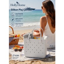 Silikon Plaj Çantası Omuz Çantası Büyük Boy 29(H)X34X13CM