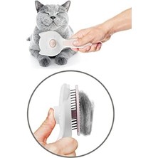 Kedi Köpek Otomatik Temizlenen Tuşlu Tüy Toplayıcı Tarak Basmalı Kedi Köpek Fırçası Evcil Pet Hayvan Tüy Kıl Toplama Fırçası