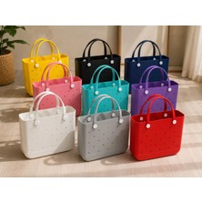Silikon Plaj Çantası Omuz Çantası Büyük Boy 29(H)X34X13CM