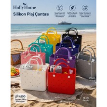 Silikon Plaj Çantası Omuz Çantası Büyük Boy 29(H)X34X13CM